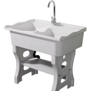 石英石洗衣池台盆一体带搓板室内外家用阳台庭院大理石洗衣槽水槽