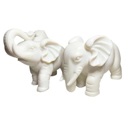 石雕汉白玉大象摆件一对镇宅门口吸水招财庭院旺事业小象客厅玄关
