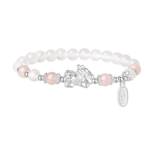 周大生吉福貔貅手链纯银925玉髓新中式情侣手串生日礼物送男女友