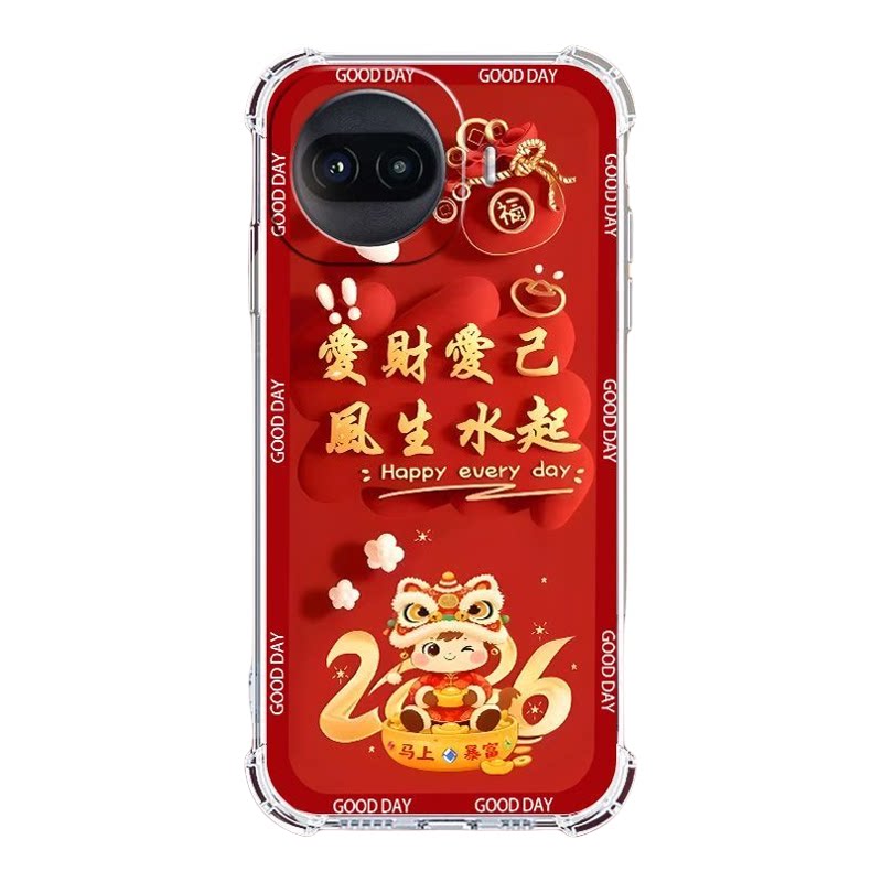 适用iQOOZ11Turbo/z9/z10x手机壳iQOONeo11/10/9Spro气囊防摔z8z7z6z5z3z1x/全包边neo86/5se红色iqooneo7se