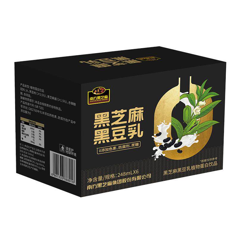 南方黑芝麻黑豆乳6支/盒