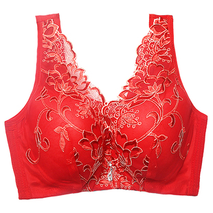 大码薄款内衣文胸聚拢收副乳全罩杯性感调整胖mm大胸胸罩抹胸cd杯