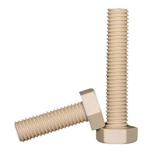 PEEK外六角螺丝M4M5M6M8M10M12M16耐高温六角头螺栓*8x10x12-50