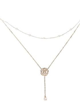 大英博物馆欧洲文化艺术白色山茶花项链女士女友闺蜜生日礼物