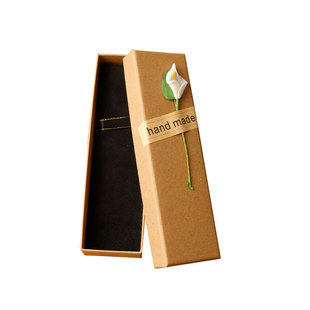 工厂现货批发牛皮纸盒 单只钢笔礼品盒 天地盖包装盒促销定制