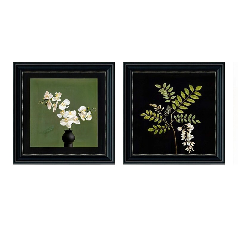 中古风玄关装饰画法式复古客厅卧室挂画入户正对门餐厅壁画高级感
