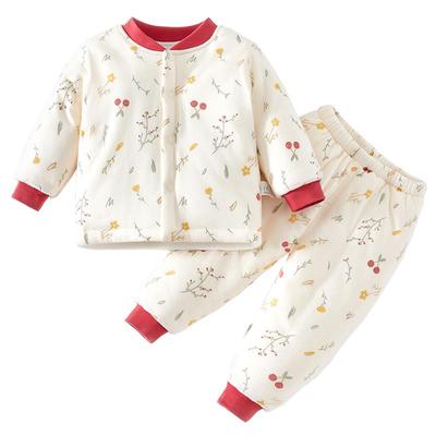 温巢婴儿衣服纯棉秋冬季棉服套装