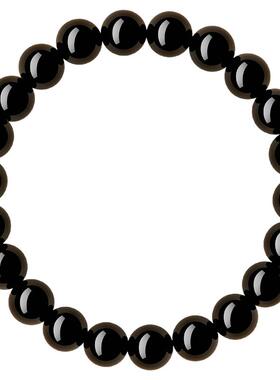 【100%官方正品】天然黑曜石手串