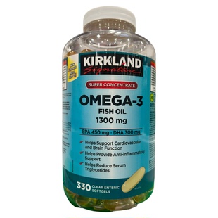 加拿大直邮Kirkland Signature科克兰天然浓缩深海鱼油胶囊330粒