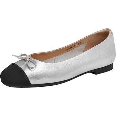 Bata浅口单鞋女春秋季新款小香风百搭软底舒适通勤单鞋ART28CQ4