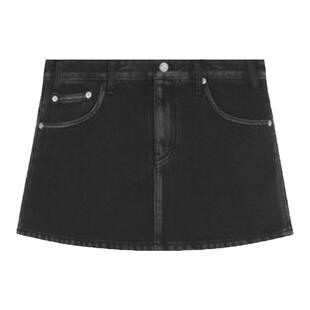 WE11DONE女士经典休闲时尚棉料低腰迷你水洗牛仔短裙