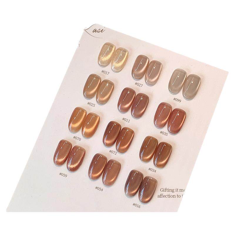 KaSi琥珀流光爆闪猫眼甲油胶2026年秋冬新款玳瑁美拉德棕美甲专用