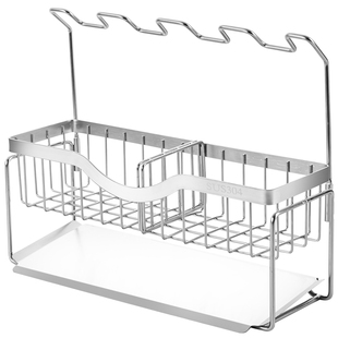 304不锈钢沥水架厨房水龙头篮洗洁精抹布水槽池边置物架洗碗海绵