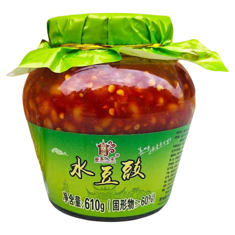 贵州水豆豉下饭神器开胃豆豉调味品原味发酵辣椒酱拌饭拌面佐餐