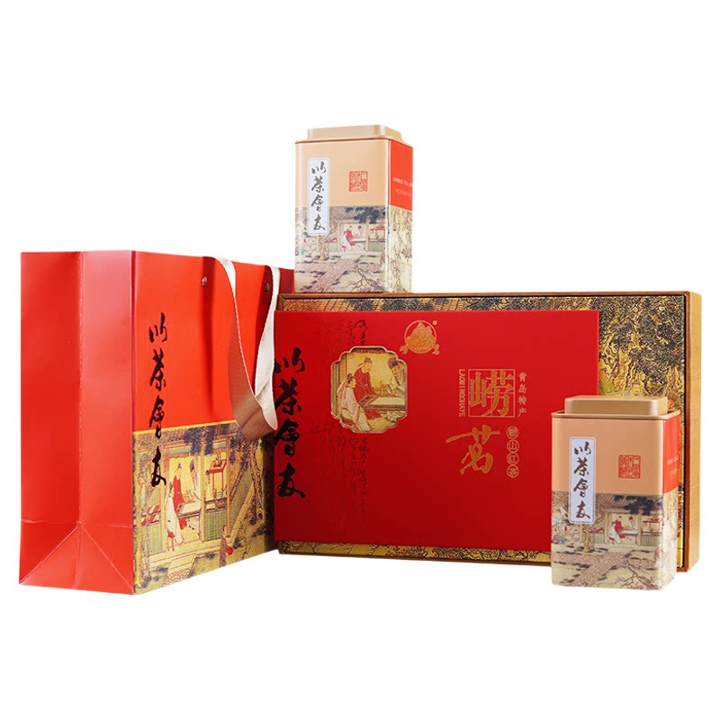 崂山红茶红金礼盒装250g山东青岛