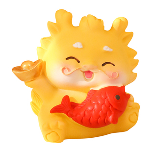 2024龙年吉祥物小摆件本命年新年礼物生肖龙桌面装饰创意车载摆件