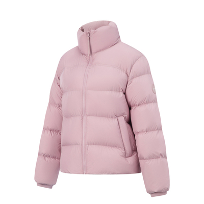 李宁立领女短羽绒服运动服