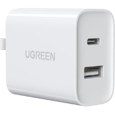 绿联双口PD20W快充充电器头