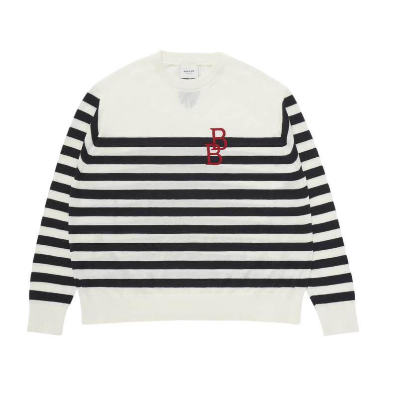 刺绣条纹针织毛衣BAPE