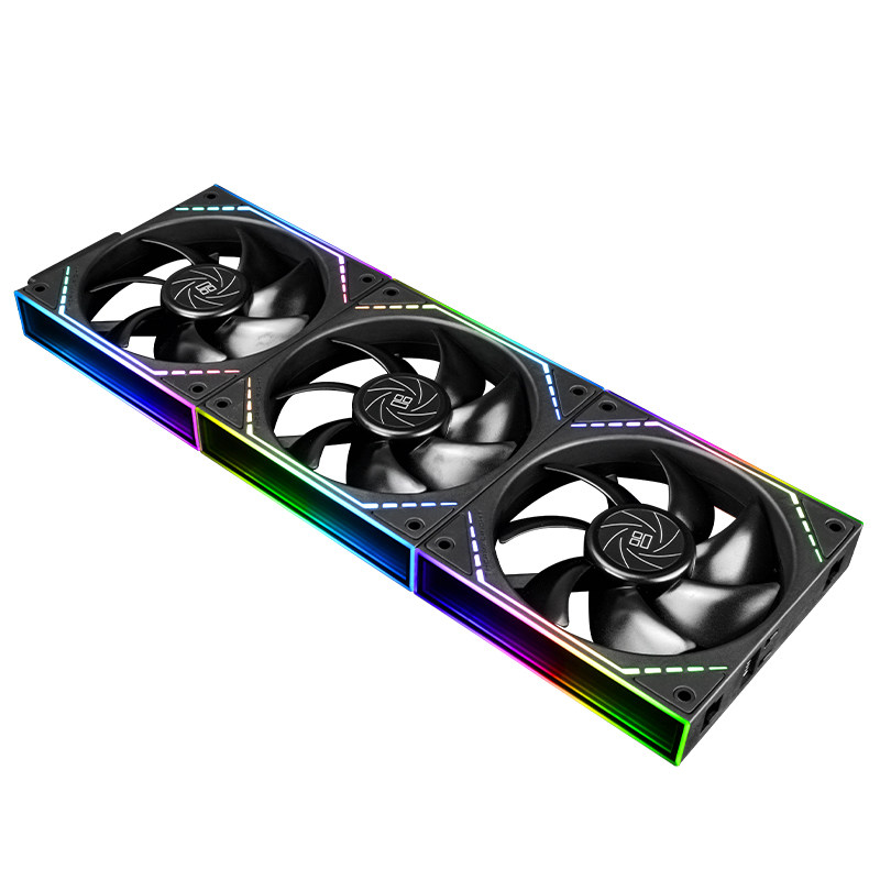 利民Thermalright  TL-M12Q X3黑色正向ARGB白色反叶12CM积木风扇