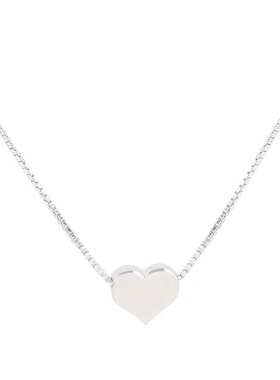 饰悟纯银925女爱心项链