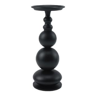 法式复古黑色烛台摆件家用蜡烛台新年装饰高级氛围情人节晚餐道具