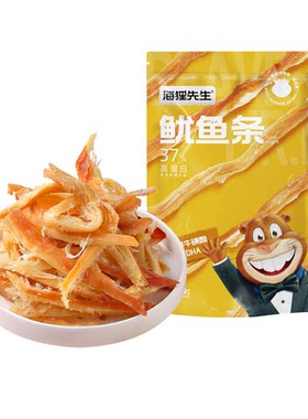 海狸先生鱿鱼丝手撕鱿鱼条干碳烤原味海鲜零食大连特产孕妇零食