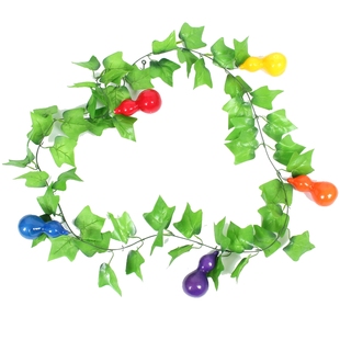 仿真水果藤条吊顶装饰葡萄叶子藤蔓空调管道缠绕绿叶假花塑料蔬菜