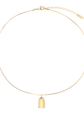 耳边风钛钢防掉色几何图形项链