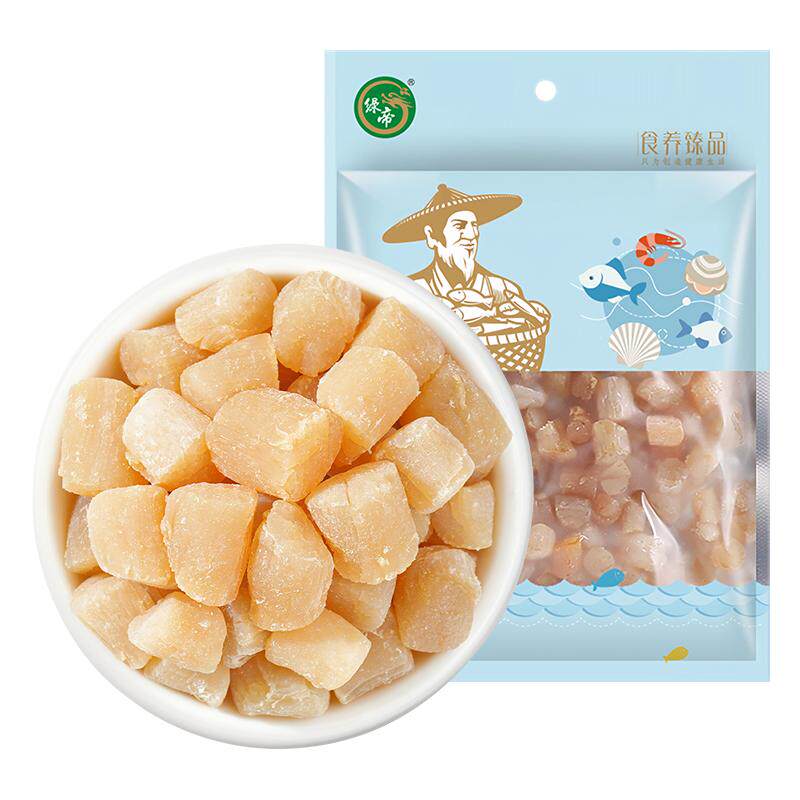 绿帝干贝淡干瑶柱干大扇贝肉水产海鲜干货可煮粥煲汤煲汤手工158g