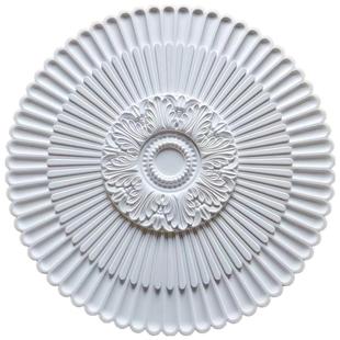 法式PU灯盘圆形吊顶造型装饰欧式仿石膏吊灯底座拼花组合灯池圆盘