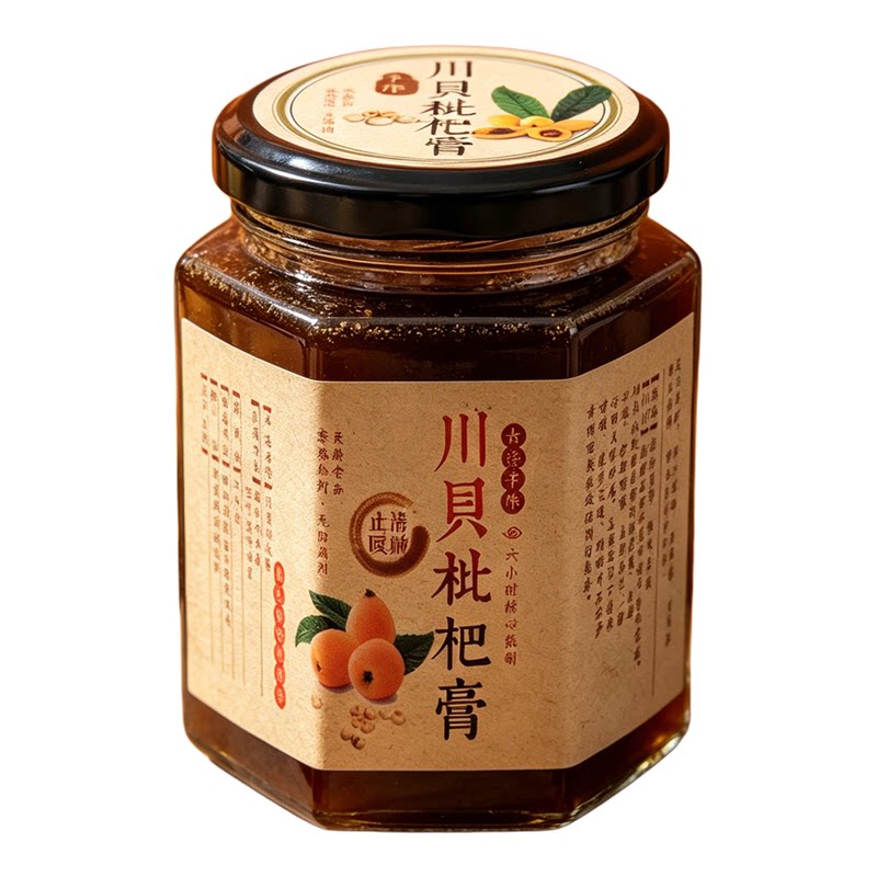 川贝陈皮柠檬膏瓶贴红糖姜枣膏不不干胶/标签