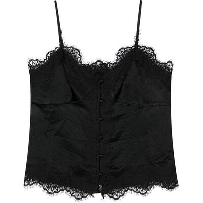 时装吊带廓形暗黑蕾丝