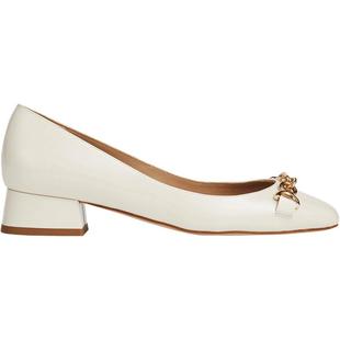 LK BENNETT米色真皮粗跟单鞋女2024新款马衔扣浅口玛丽珍高跟鞋