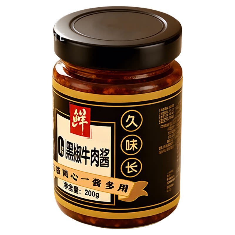 麦师兄0脂黑胡椒牛肉酱拌饭拌面肉夹馍酱火锅下饭菜调味酱料200g