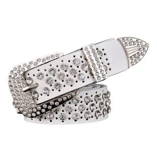 Gallery亚文化朋克y2k哥特暗黑风皮带小众水钻宽腰带男女ins同款