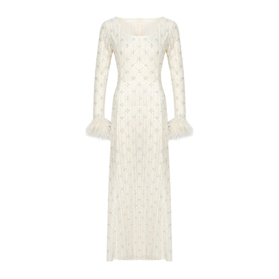 CEECUBED针织钉珠收腰连衣裙