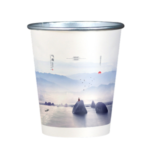 银箔纸杯一次性杯子定制印logo加厚加硬防烫纸杯办公室水杯整箱订