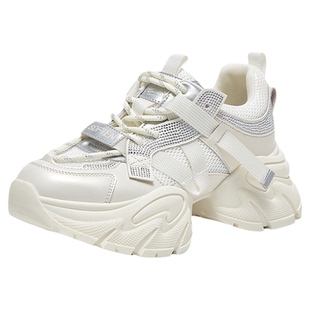 百思图2025春季新款商场同款时髦街头老爹鞋厚底女休闲鞋A8881AM5