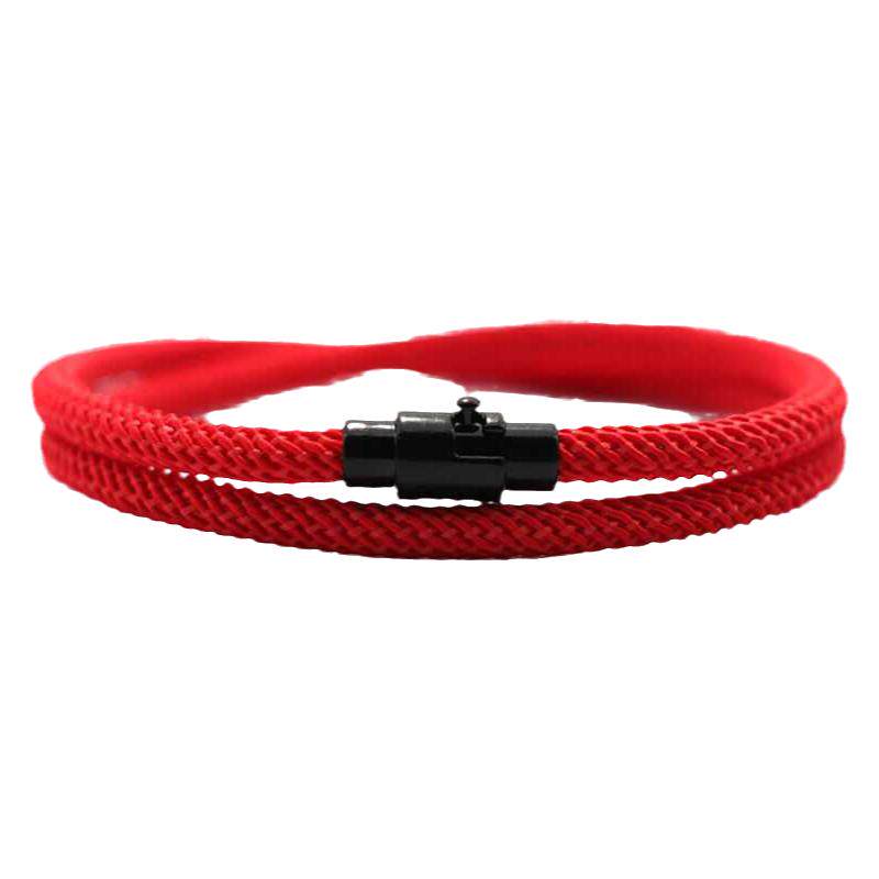 新款极简主义男士绳索手链双层手绳学生百搭磁铁扣Pulsera Hombre