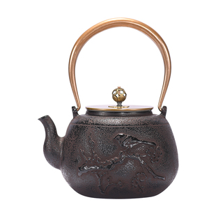 巽火堂日式复古铸铁茶壶烧水沏茶生铁壶提梁煮水铁壶单壶围炉煮茶
