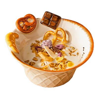 墨色高颜值碗盘餐具家用2025新款陶瓷早餐酸奶碗儿童吃饭碗碟杯子