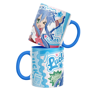 幸运星动漫同人周边泉此方柊镜高良美幸小早川优陶瓷水杯马克杯