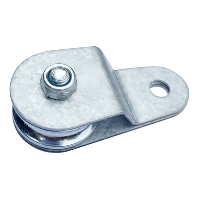 镀锌单面轴承滑轮偏轴承镀锌吊环大棚放风可开合放线钢丝绳滚轮