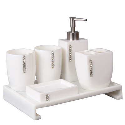 洗漱套装镶钻浴室用品卫浴五件套
