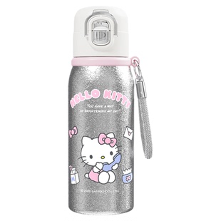 HelloKitty纯钛儿童保温杯2025新款可爱杯子学生上学专用便携水杯