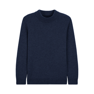 空白坐标【山羊绒】半高领羊毛衫25秋冬休闲加厚针织衫男款毛衣