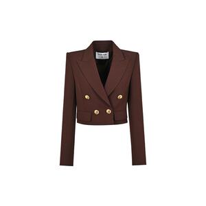 辛芷蕾&徐梦洁同款YES BY YESIR叶谦秋新款咖色海妖通勤西服套装