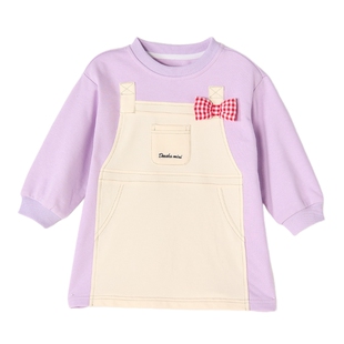 笛莎官方旗舰童装女童连衣裙春秋季新款宝宝儿童时尚假两件公主裙