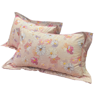 A类加厚磨毛枕头套全棉纯棉单个48cmx74cm夏季枕套一对装四季通用